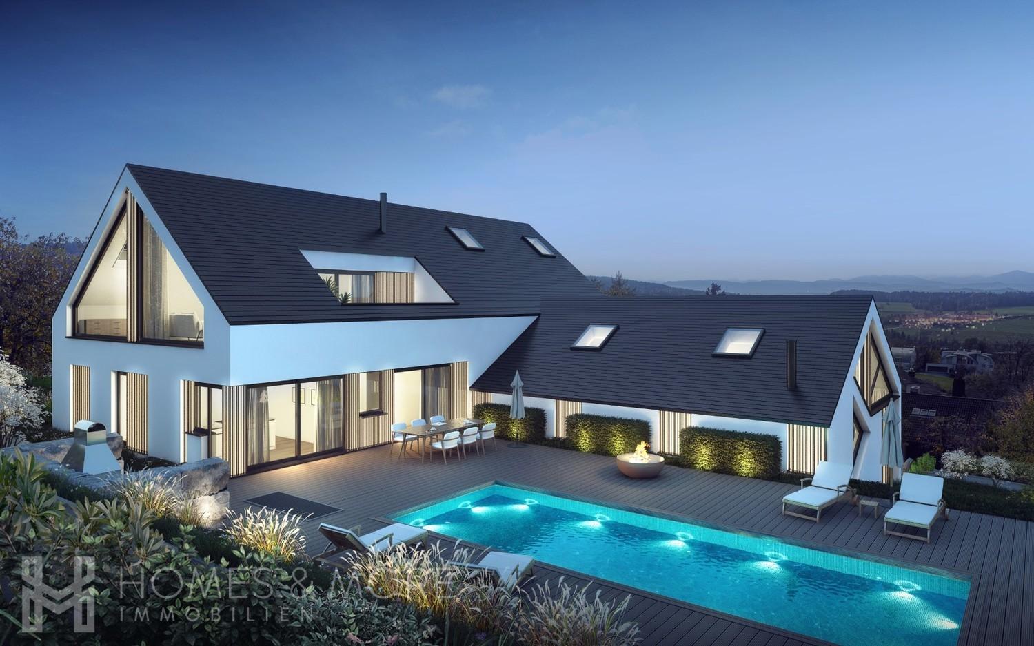 Aussenansicht mit Pool