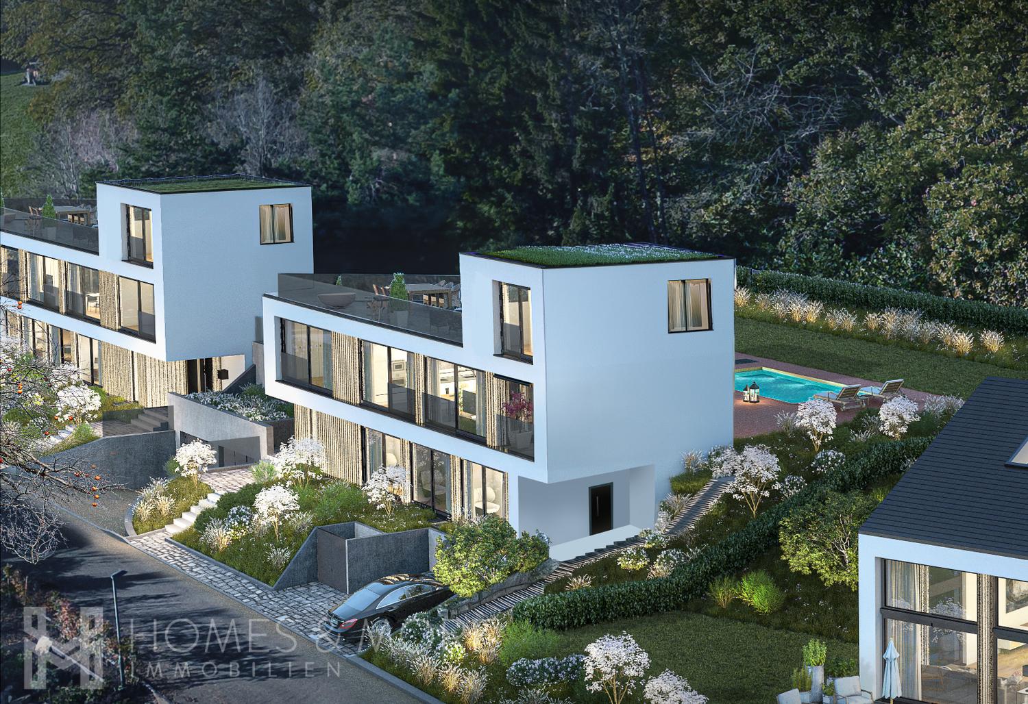 Aussenansicht - Vorne Villa B - Hinten Villa A